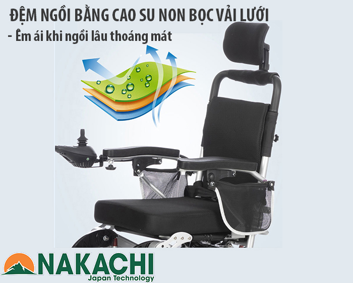 Ghế ngồi Xe Lăn Điện Thông Minh Nakachi NC-001R